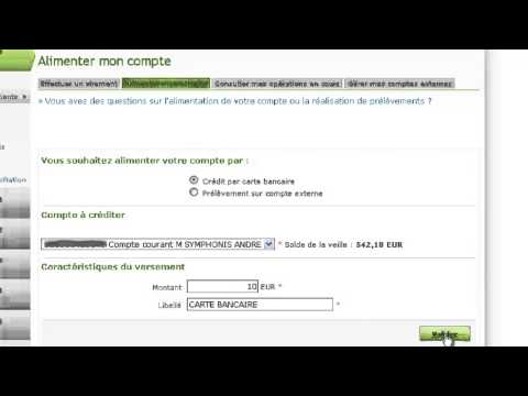 Réponse : Comment alimenter un compte en ligne