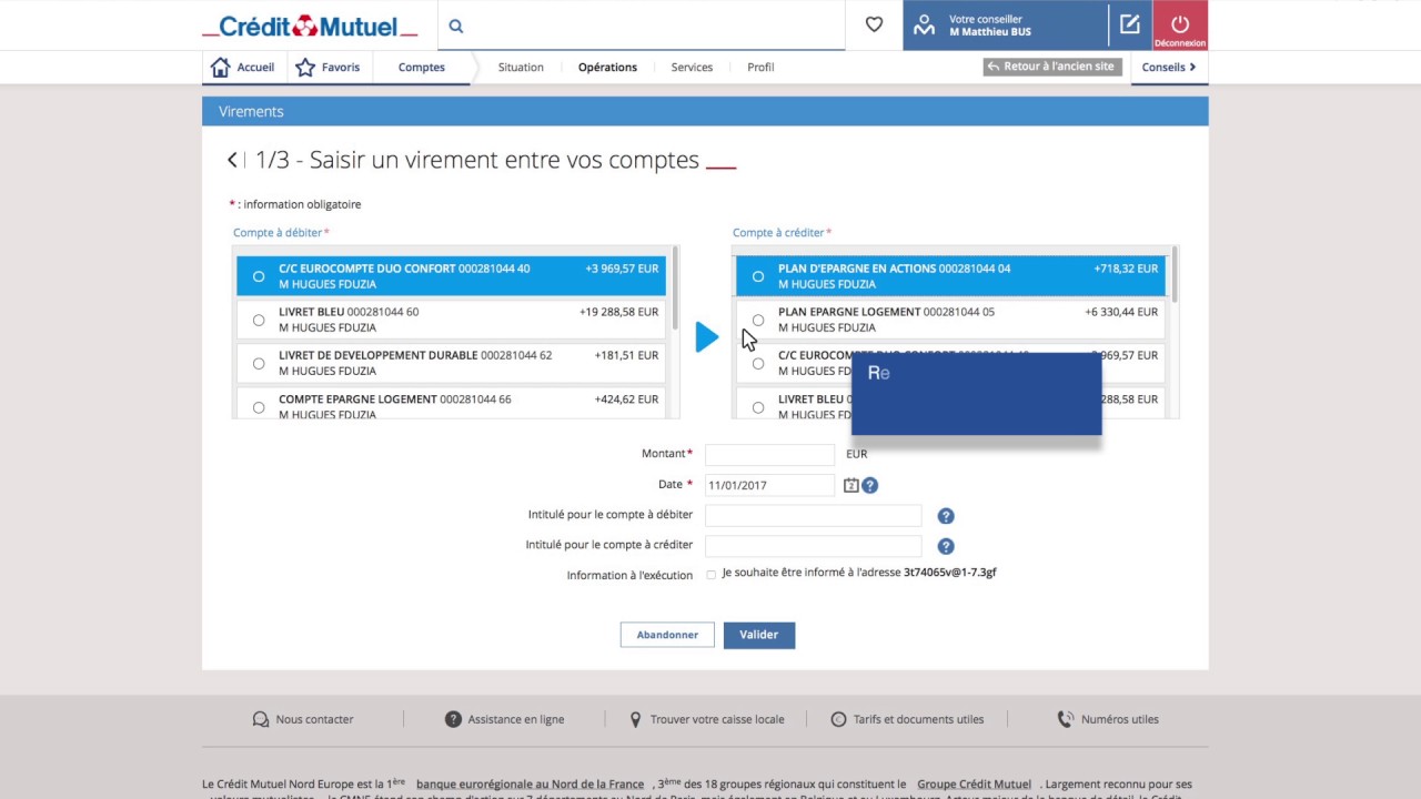 Réponse Comment faire un virement sur un compte